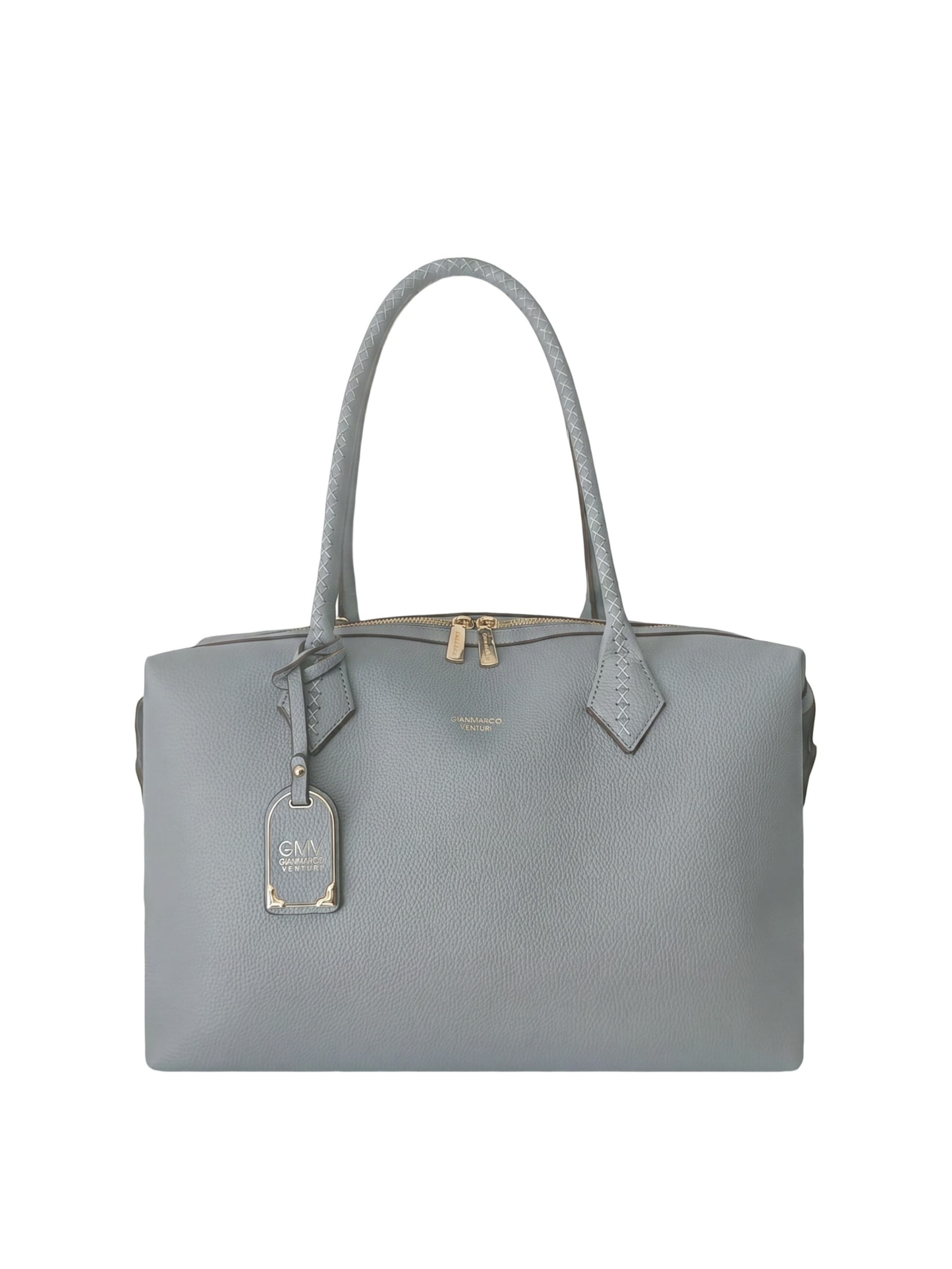 Borsa a spalla di GianMarco Venturi in blu: frontale