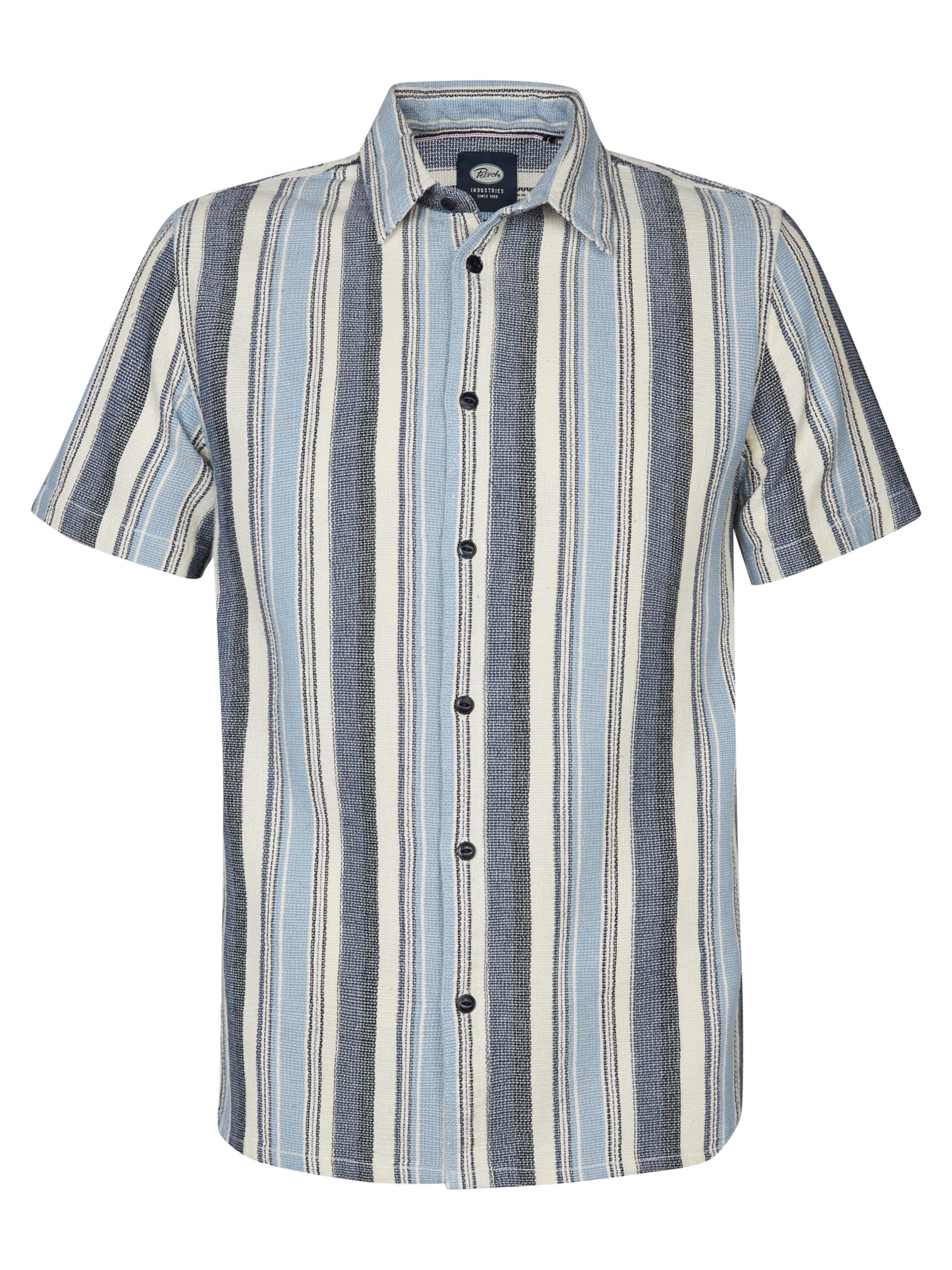 Coupe regular Chemise Petrol Industries en bleu : devant