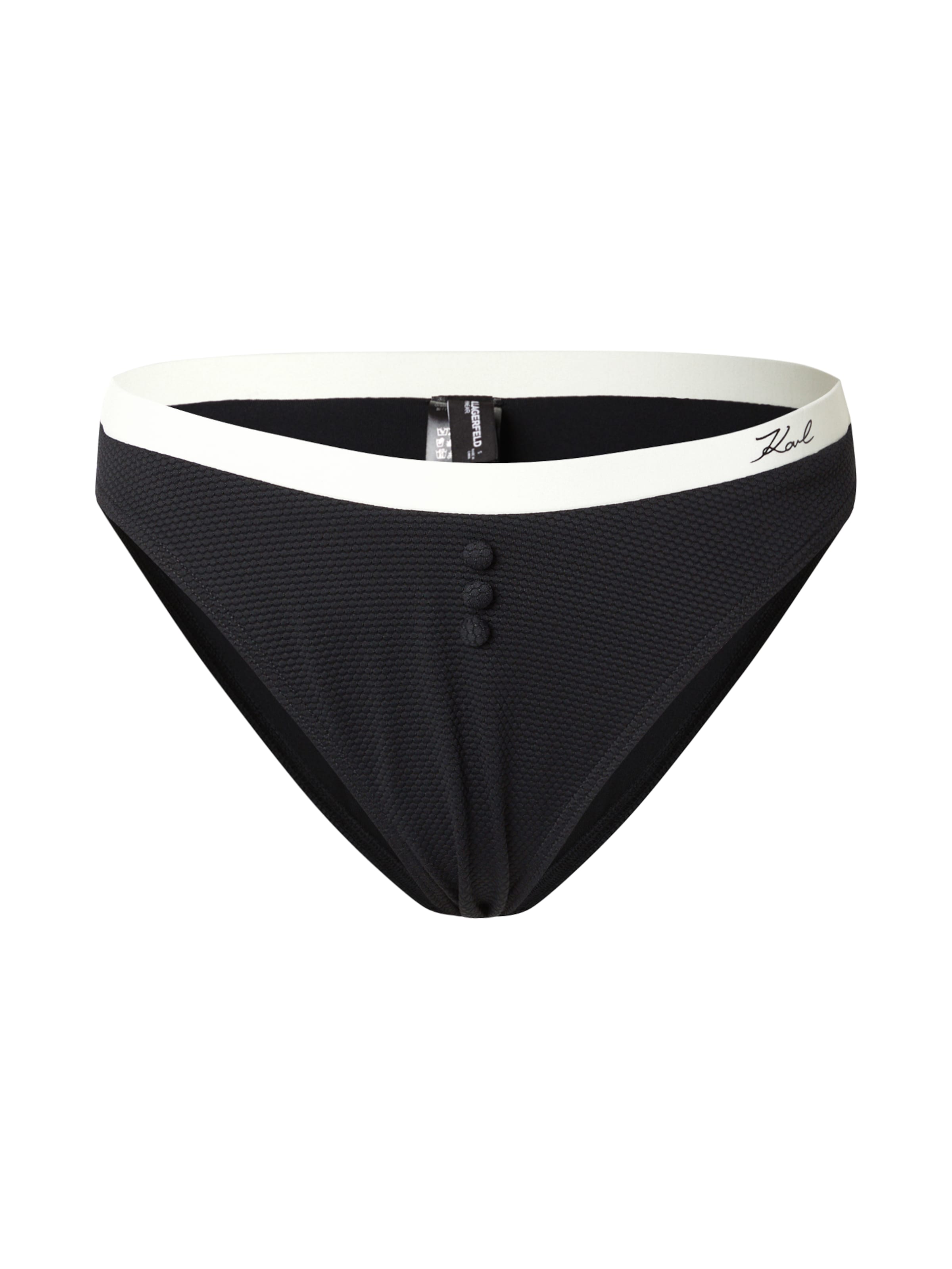Slip costum de baie de la Karl Lagerfeld pe negru: față