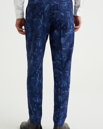 WE Fashion Slim fit Trousers with creases in Blue