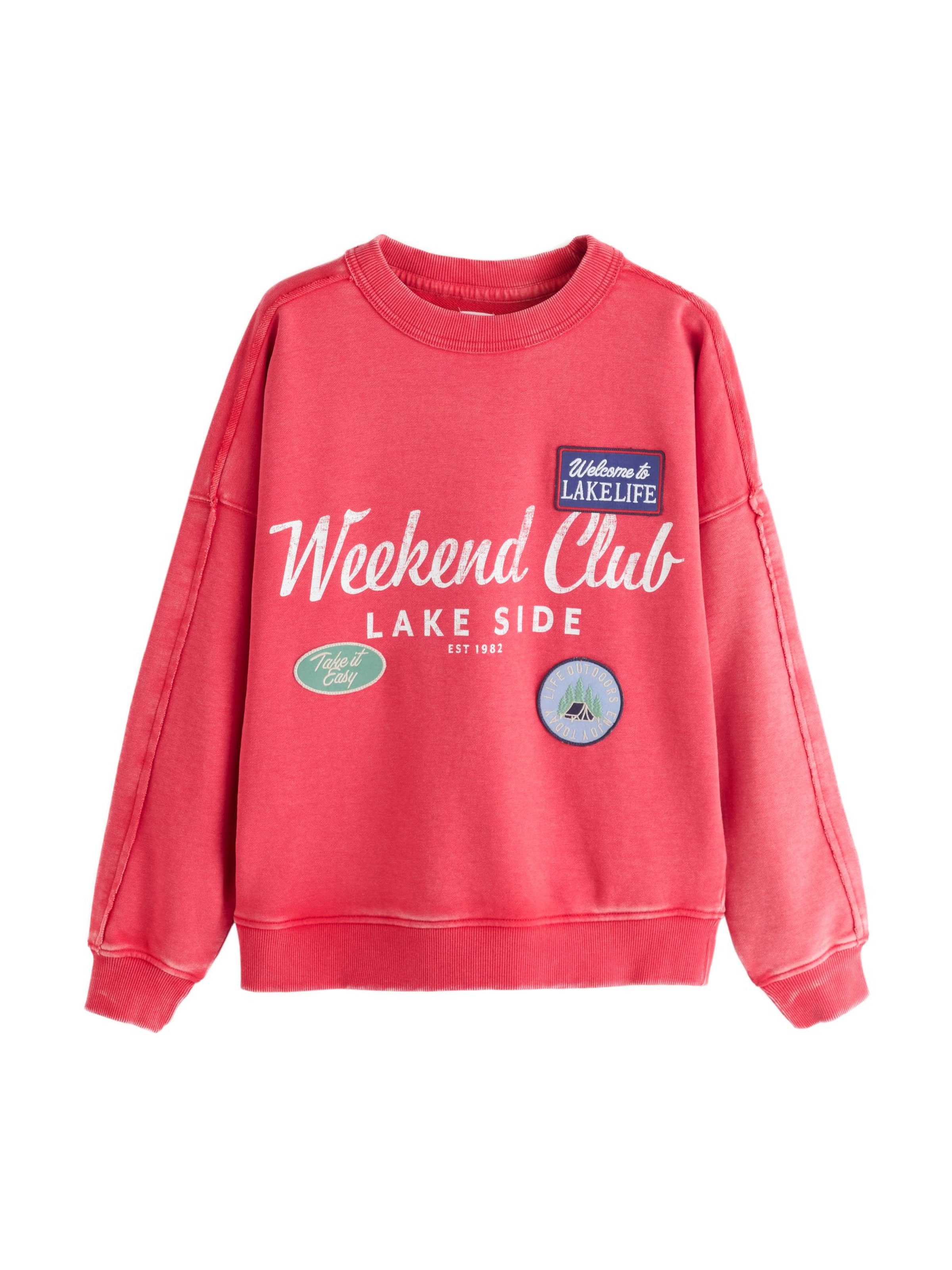 Next Sweatshirt in hellblau / hellpink / weiß, Produktansicht
