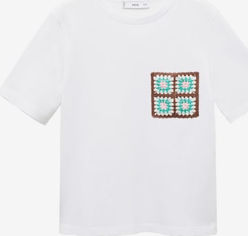 T-shirt MANGO en blanc : devant