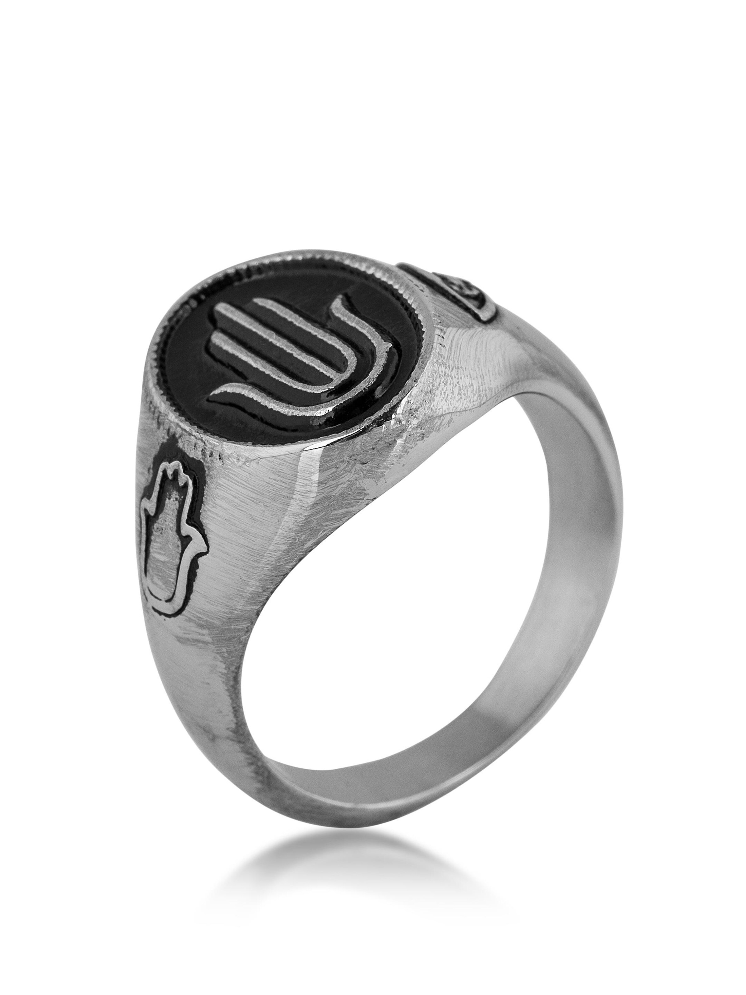 Akitsune Ring 'Hamsa'‌‌ in Silber