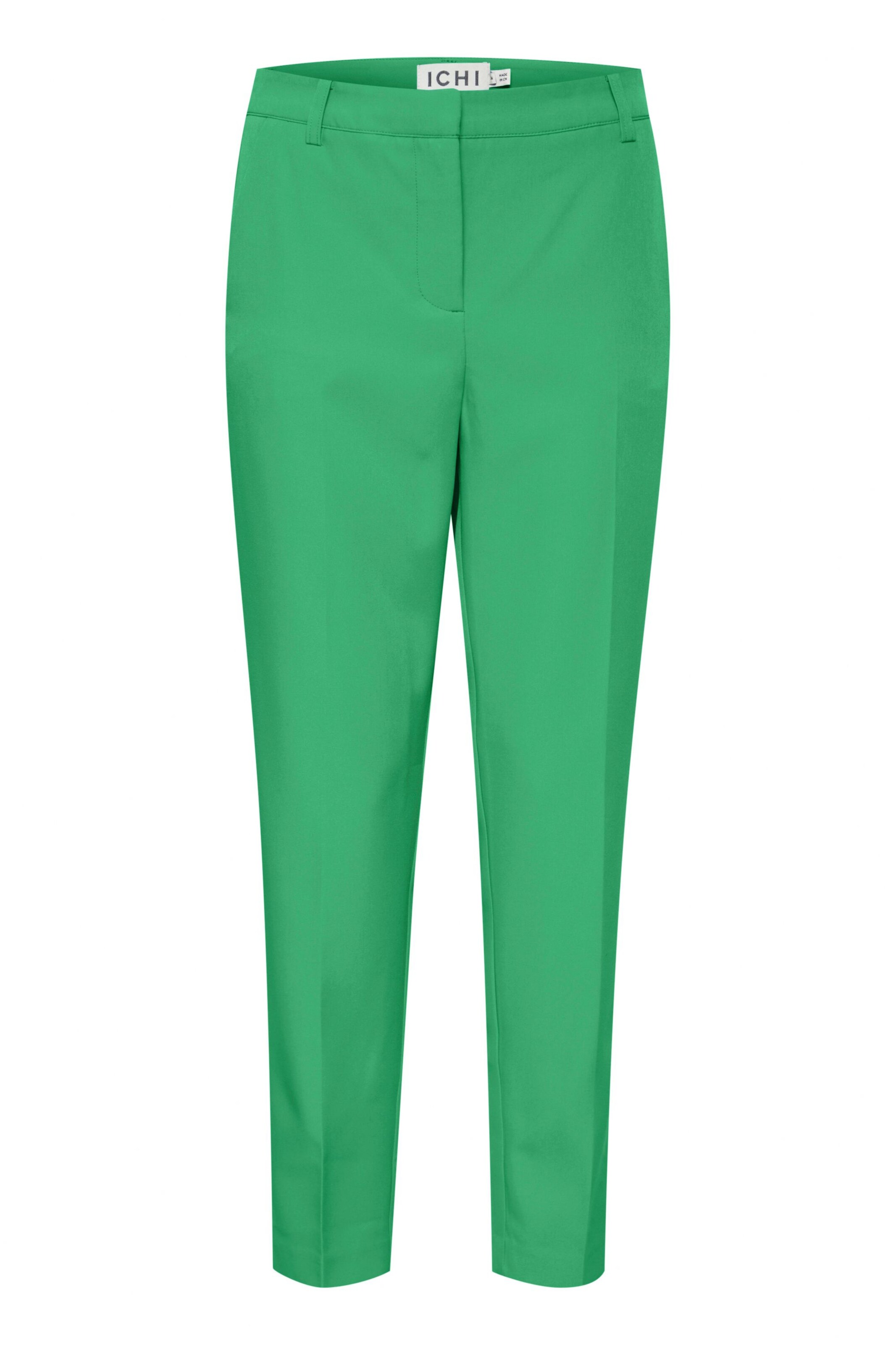 ICHI Bukser med fals 'Lexi' i grøn: forside