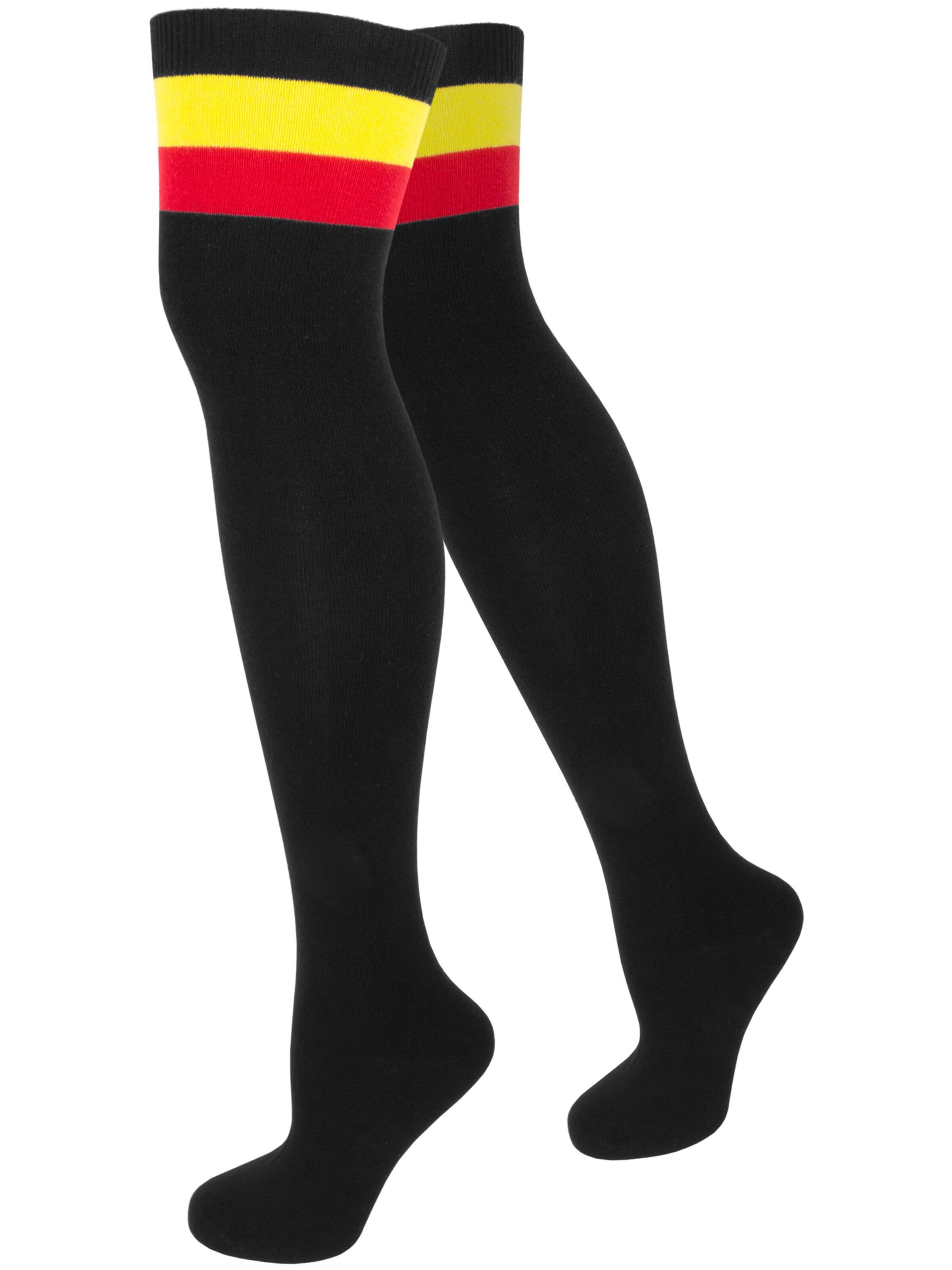 Chaussettes montantes normani en noir : devant