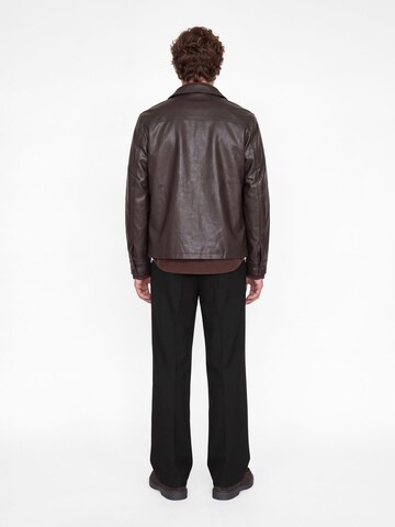 JACK & JONES Loose fit Trousers with creases in Black