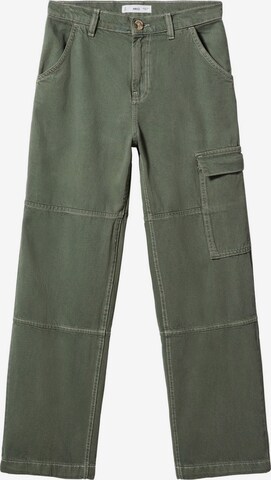 MANGO Regular Cargo Jeans in Green: front