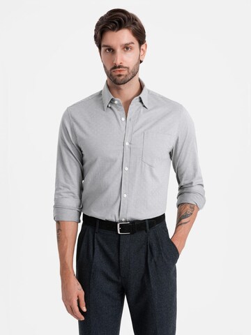Ombre Regular fit Button Up Shirt 'OM-SHCS-0174' in Grey: front
