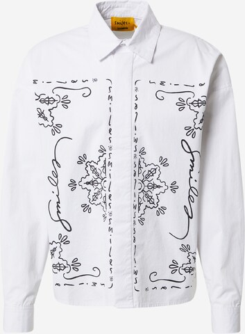 Smiles Comfort fit Button Up Shirt 'Sascha' in White: front