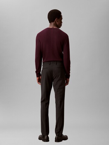 Coupe slim Pantalon à plis Calvin Klein en bleu