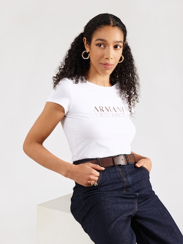 T-shirt ARMANI EXCHANGE en blanc : devant
