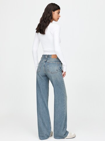 Pull&Bear Wide leg Jeans in Blue