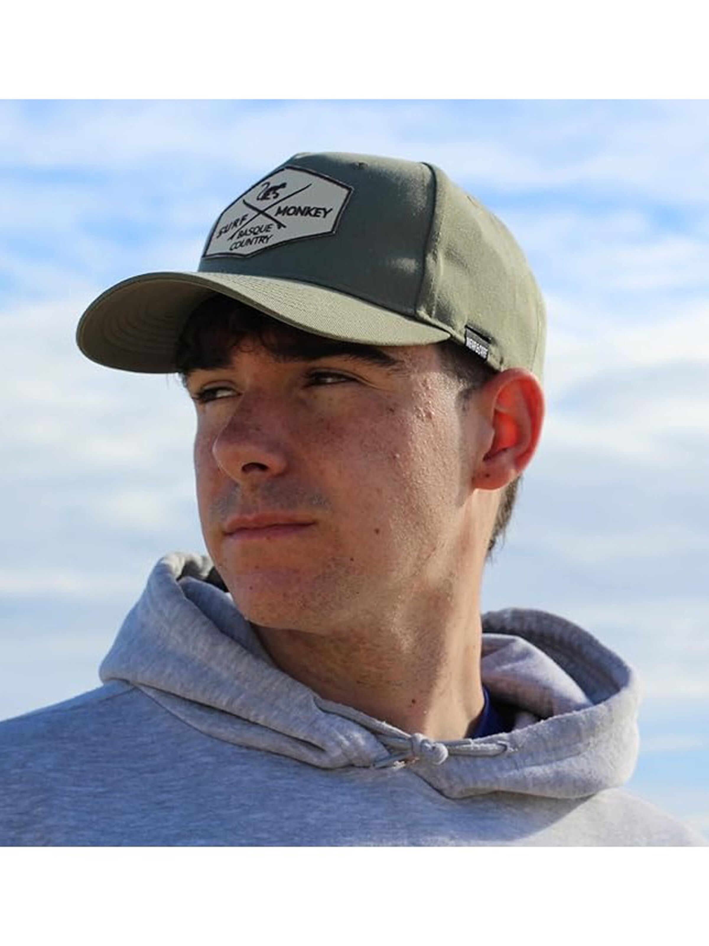 Surf Monkey Athletic Cap in Green