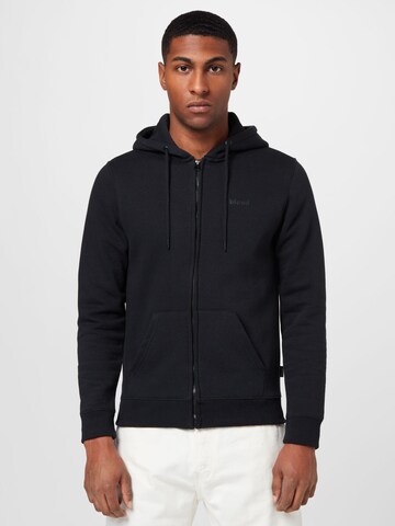 BLEND Zip-Up Hoodie 'Downton' in Black: front