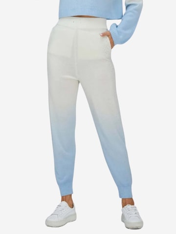 BELLEMERE NEW YORK Regular Pants 'Gradient Cashmere Long Pants (With Crystal Touch)' in Blue