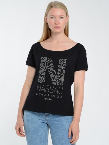 NASSAU Beach Club Shirt 'NB22003' in Schwarz: predná strana