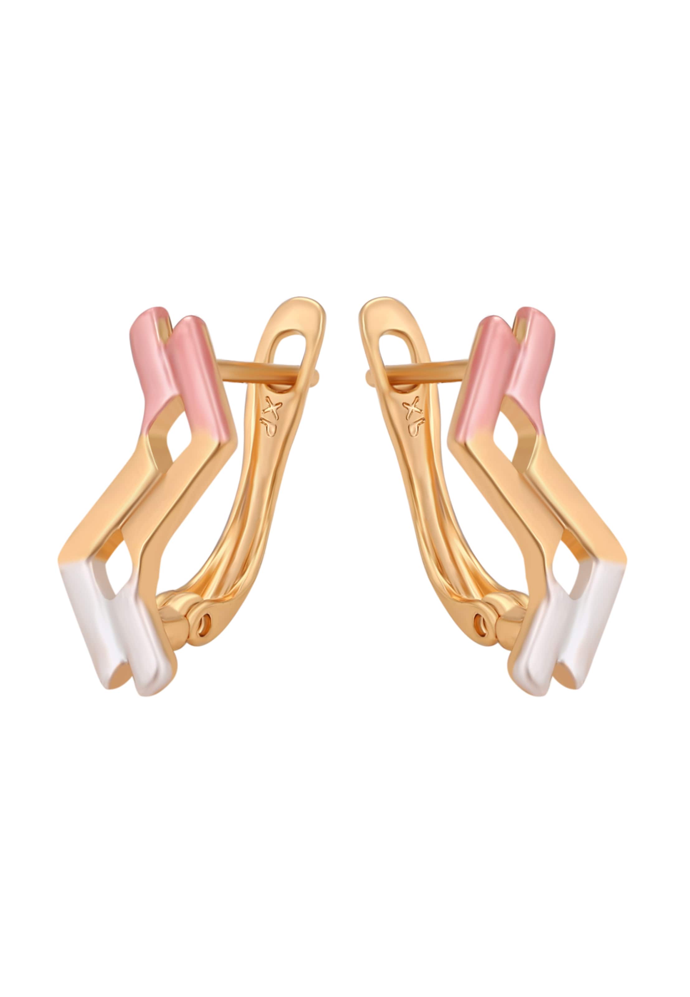 Boucles d'oreilles Gaya en or : devant