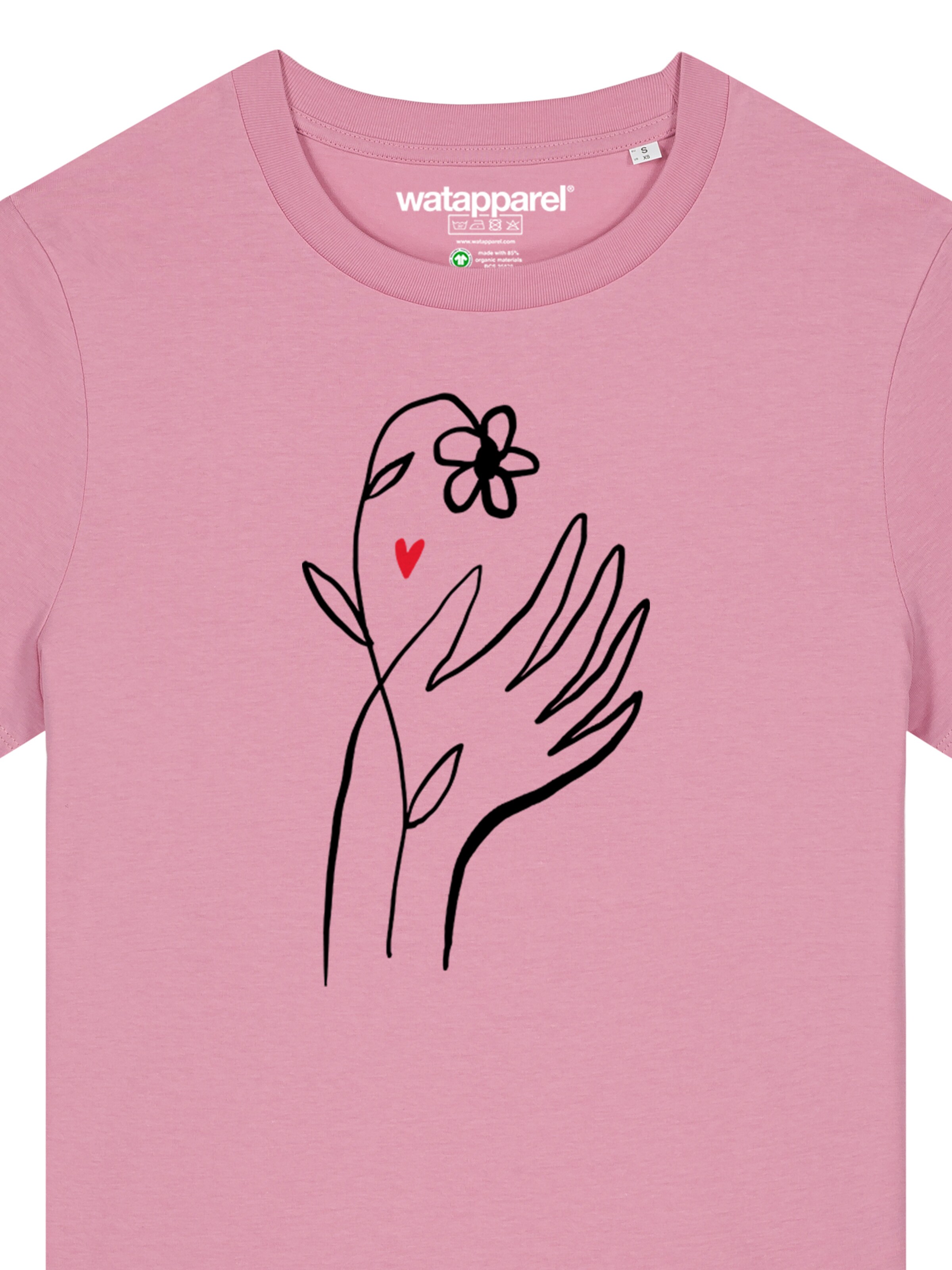 Maglietta 'Self Love' di Watapparel in rosa