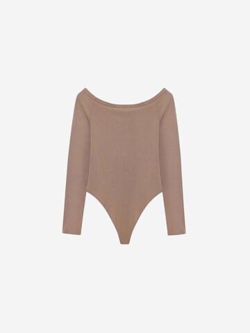 Dilvin Shirt bodysuit 'Blusen' in Beige