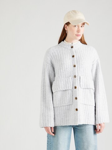 Monki Вязаная кофта в Серый: спереди