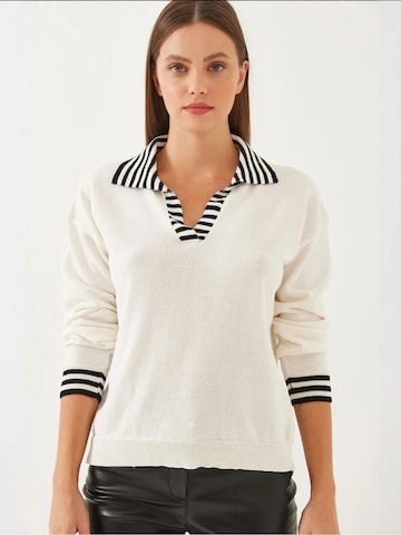 Bianco Lucci - Pullover em bege: frente