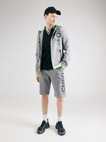 CAMP DAVID Zip-Up Hoodie in Grey