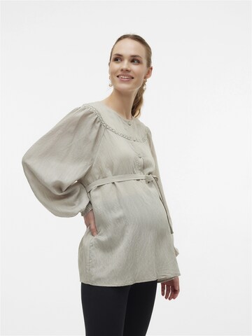 MAMALICIOUS Bluse 'Ziara Lia' in Grau