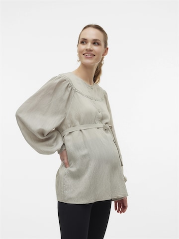 MAMALICIOUS Blouse 'Ziara Lia' in Grey