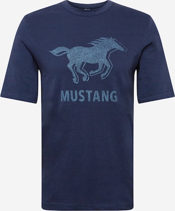 MUSTANG T- Shirt  'Alex' in Blau: predná strana