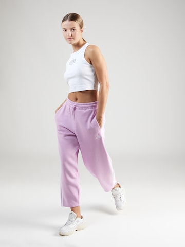 purpurinė ADIDAS SPORTSWEAR Laisvas Sportinės kelnės 'Essentials'