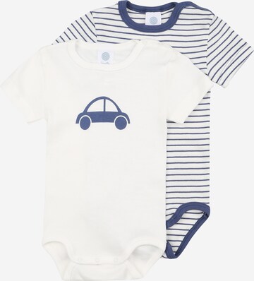 Tutina / body per bambino di SANETTA in bianco: frontale