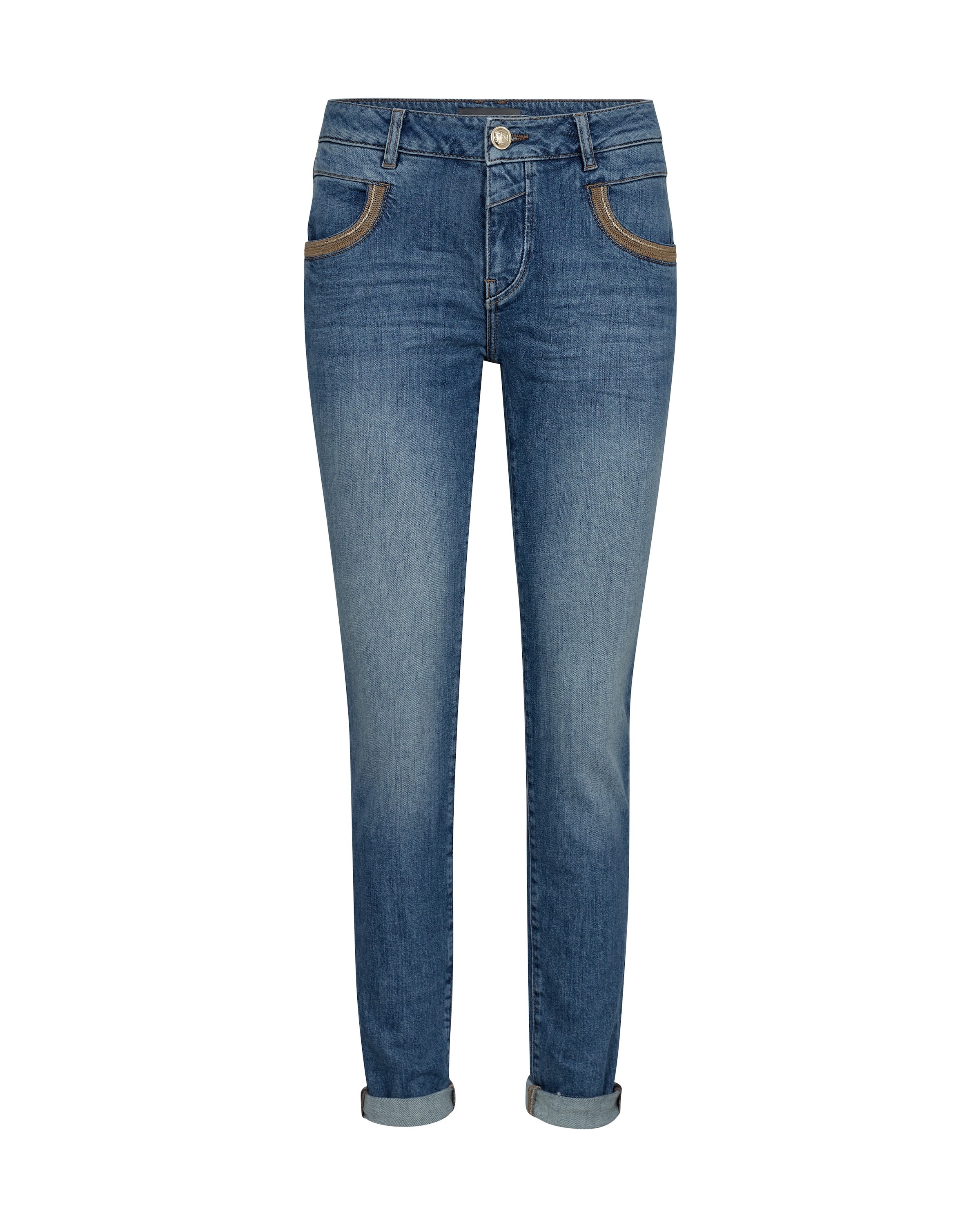 Coupe slim Jean MOS MOSH en bleu : devant