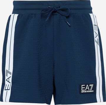 EA7 Emporio Armani Normální Sportovní kalhoty – modrá: přední strana