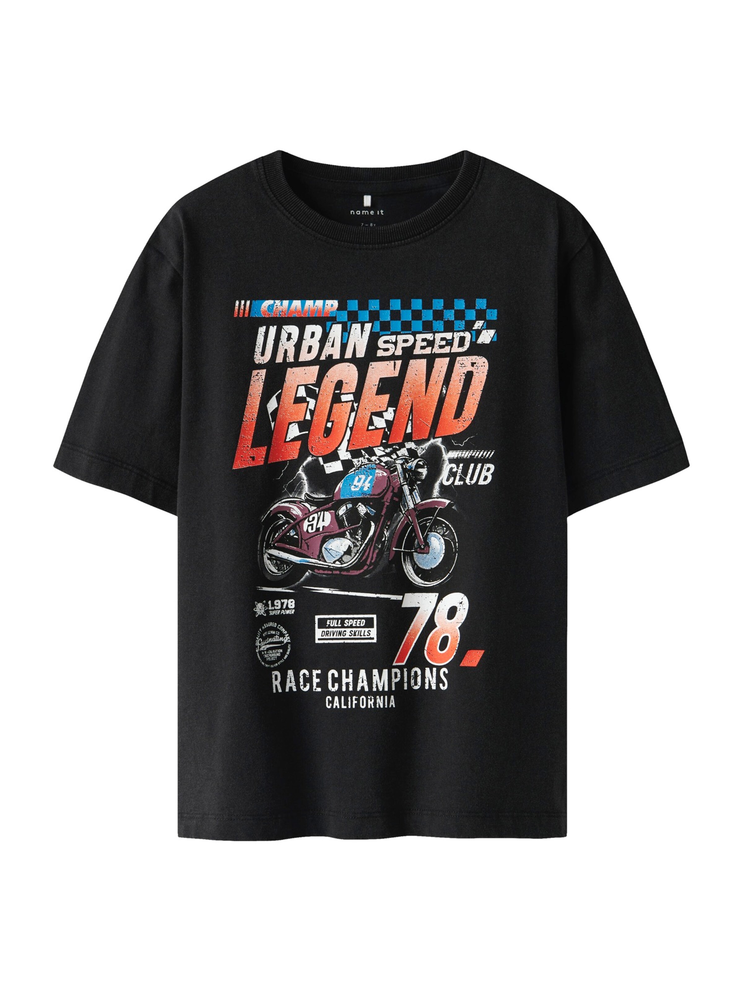 NAME IT - Camiseta 'NKMBANK' en negro: frente