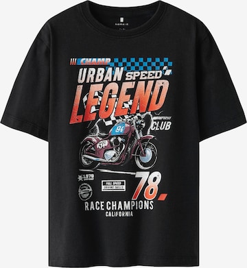 NAME IT - Camiseta 'NKMBANK' en negro: frente