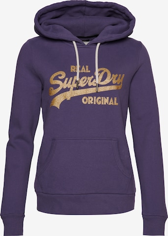 Superdry Sweatshirt in Lila: voorkant