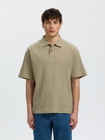 SELECTED Poloshirt in Grün: Vorderseite