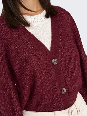 JDY Knit Cardigan in Red