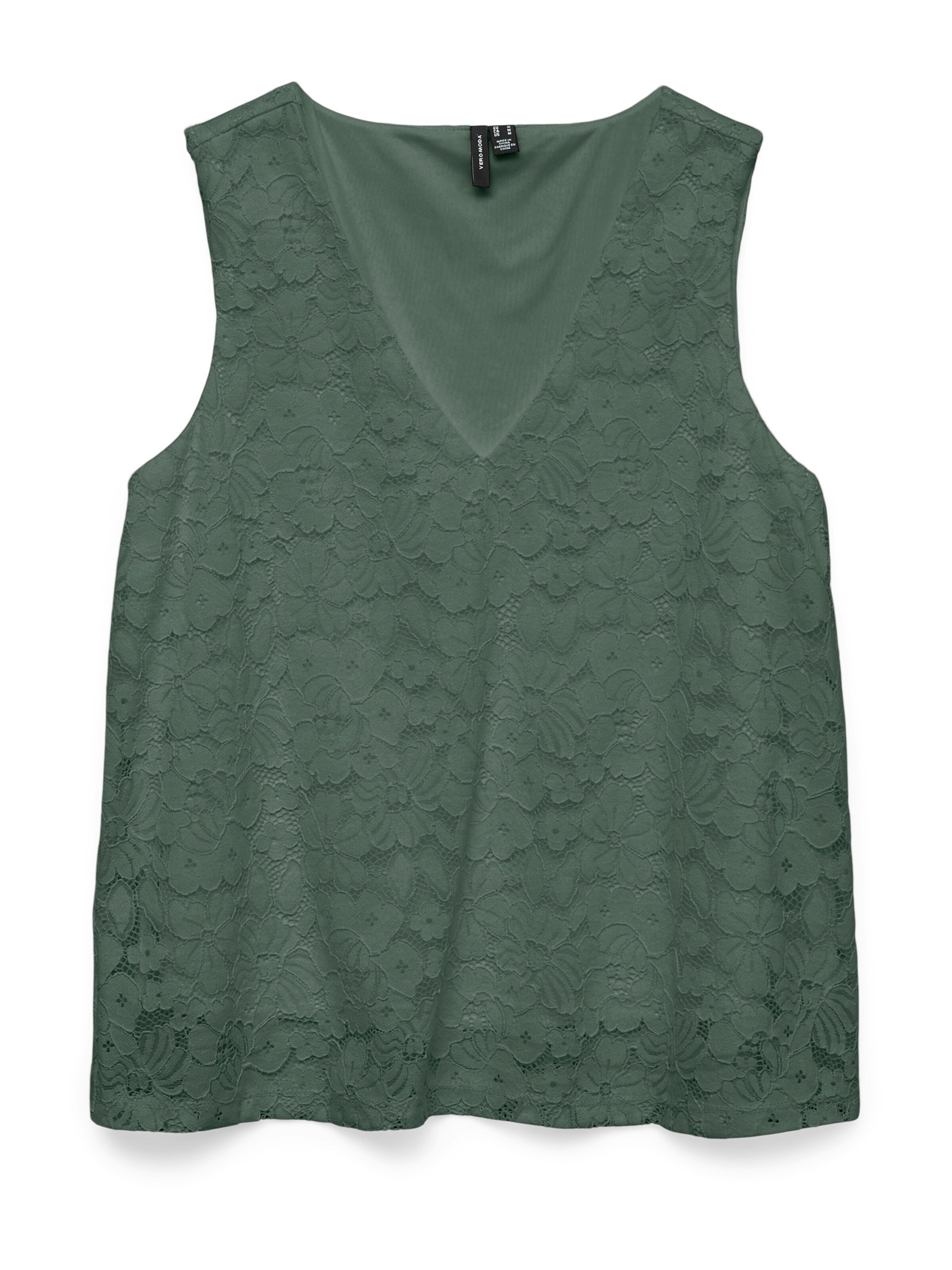 VERO MODA Top 'VMHONEY' | zelena barva: sprednja stran