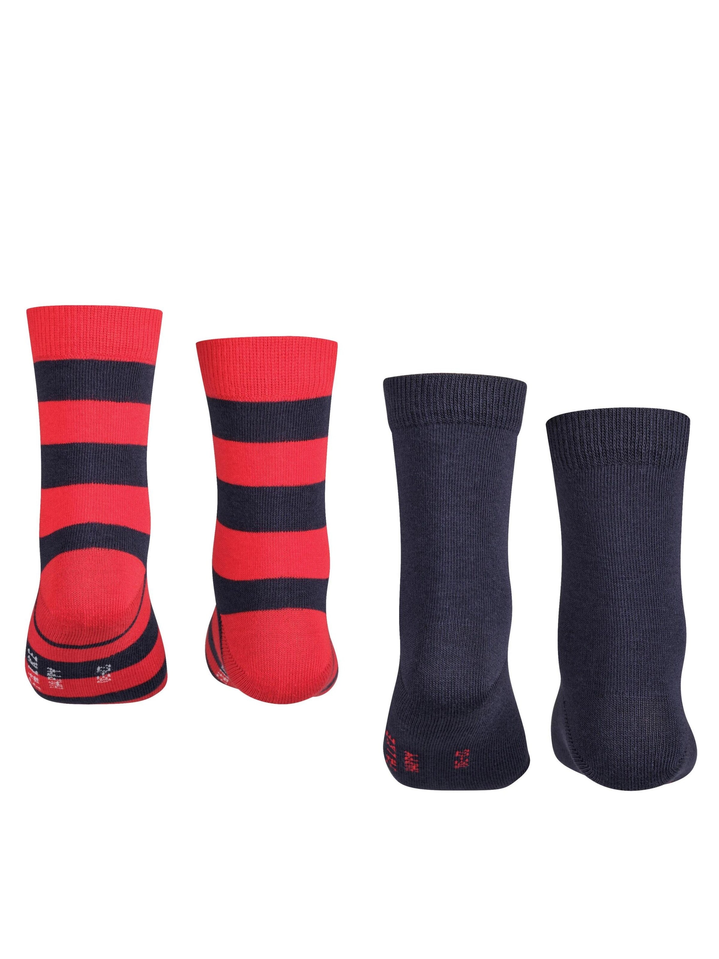 FALKE Sokken 'Happy Stripe 2-Pack' in Blauw