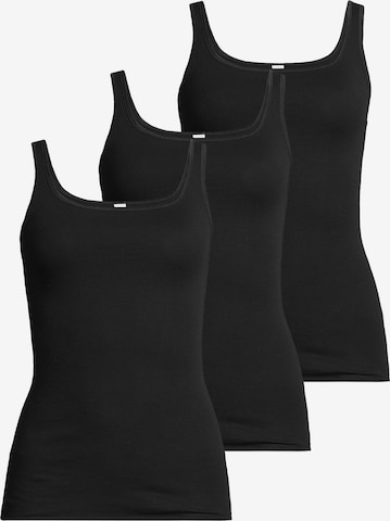 Nina von C. Unterhemd 'Fine Cotton' in Schwarz: Vorderseite