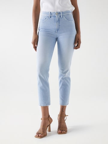 Coupe slim Jean Salsa Jeans en bleu : devant