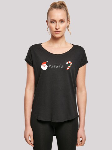 F4NT4STIC Shirt 'Ho Ho Ho Weihnachten Christmas' in Schwarz: predná strana