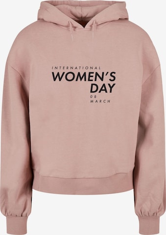 Merchcode Sweatshirt 'WD - International Women's Day 3' in Pink: front