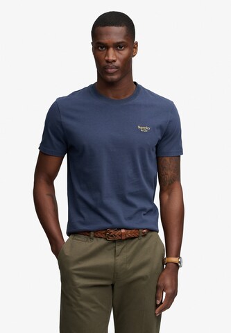 Superdry & Co Shirt 'Essential Serif' in Blauw: voorkant