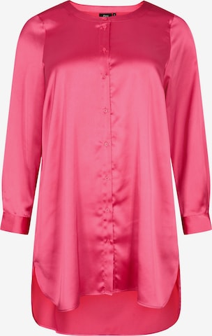 Zizzi Blouse 'MKIYA' in Roze: voorkant