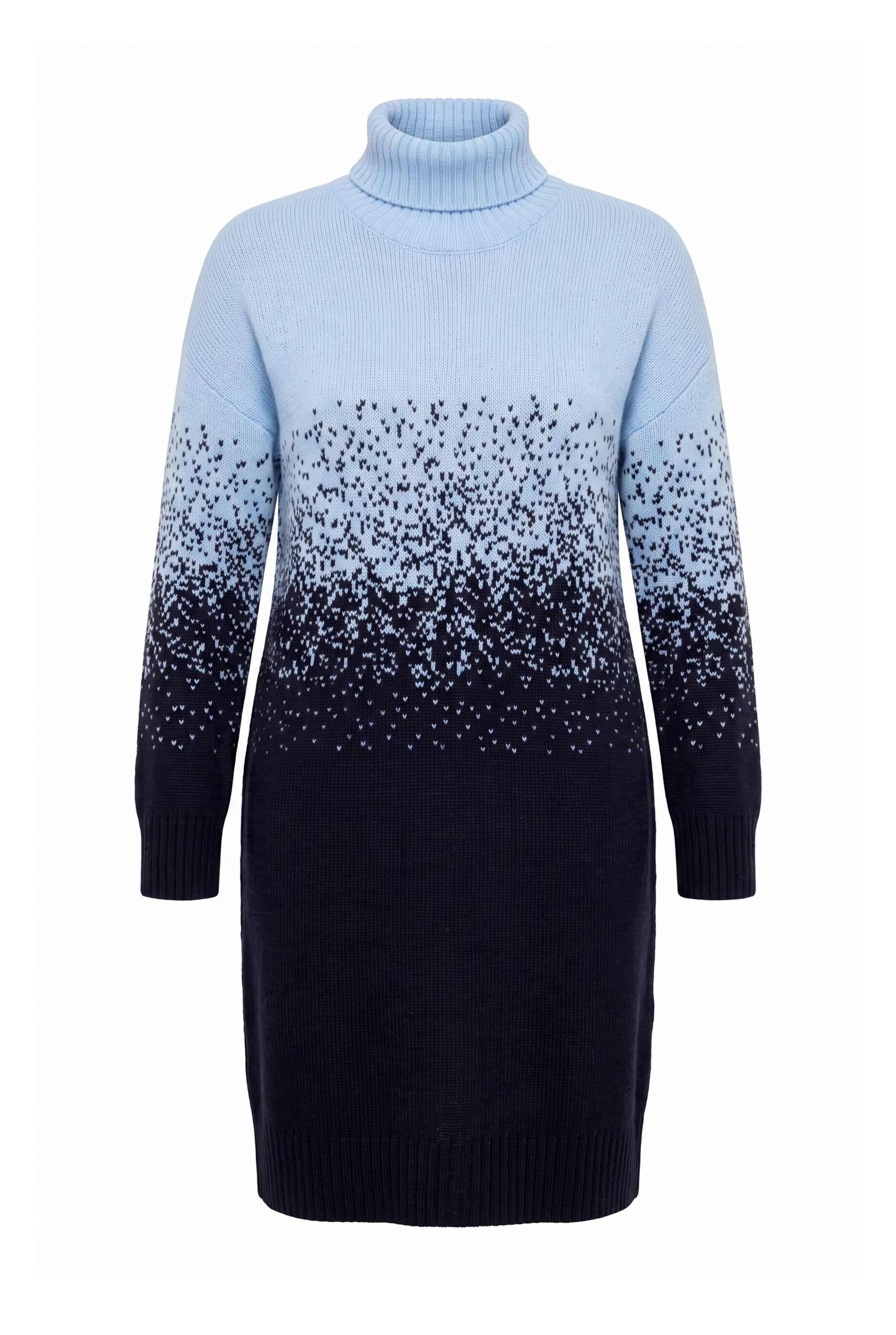 MIAMODA Knit dress in Blue: front