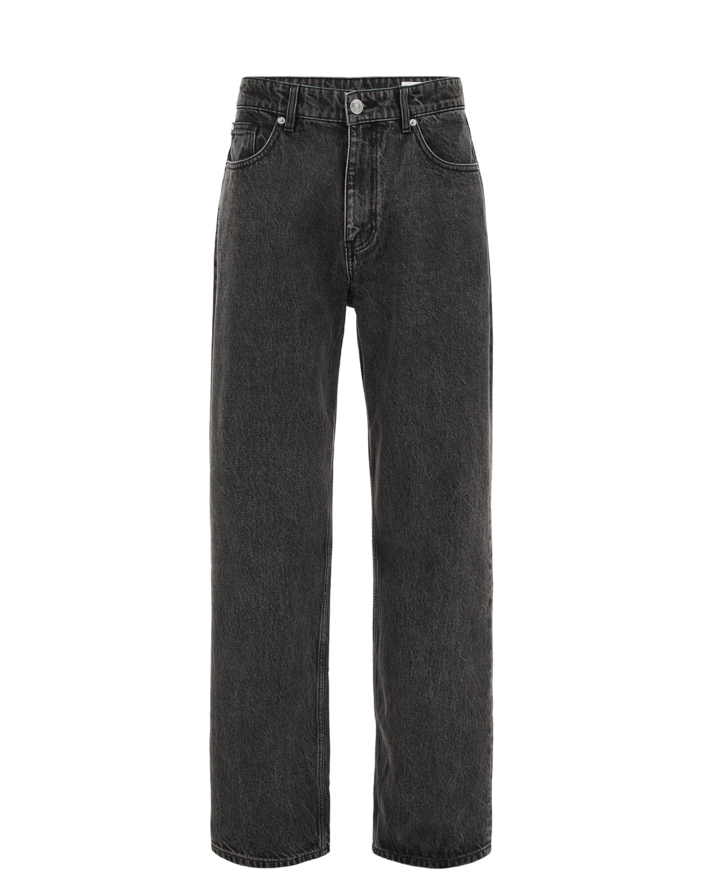 WE Fashion Ohlapna forma Kavbojke | črna barva: sprednja stran