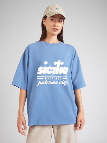 TOPSHOP Shirt 'Sicilia' in Blue: front