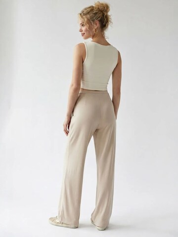 MixRay Wide leg Broek 'Hose' in Beige